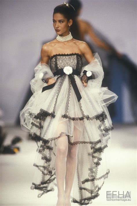 chanel 90s chain dress|chanel spring summer 1990 couture.